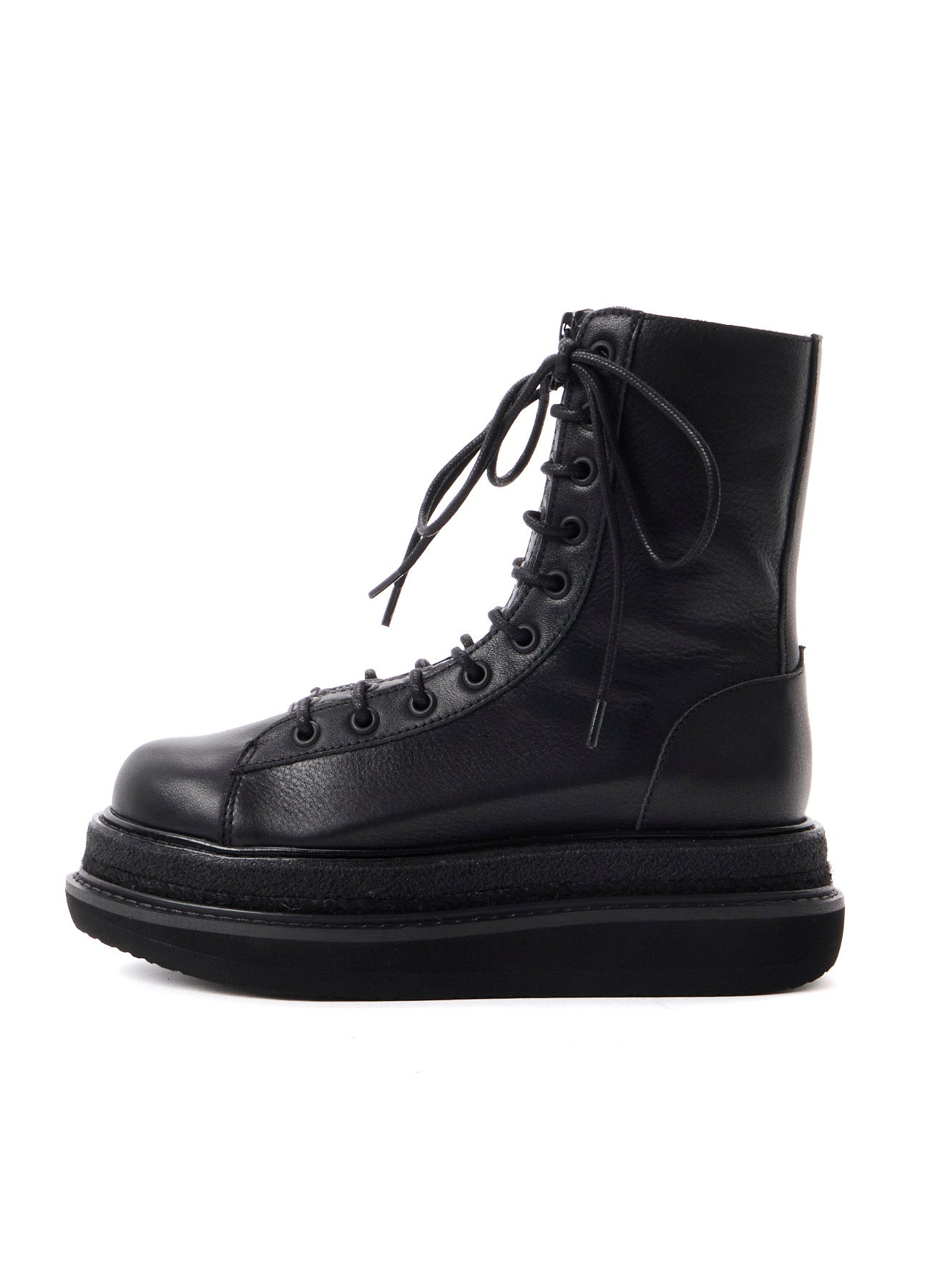 SOFT OIL LEATHER A F ZIP MILITARY BOOTS