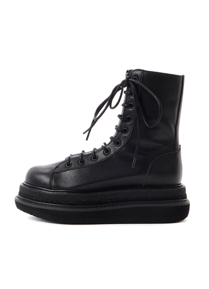 SOFT OIL LEATHER A F ZIP MILITARY BOOTS