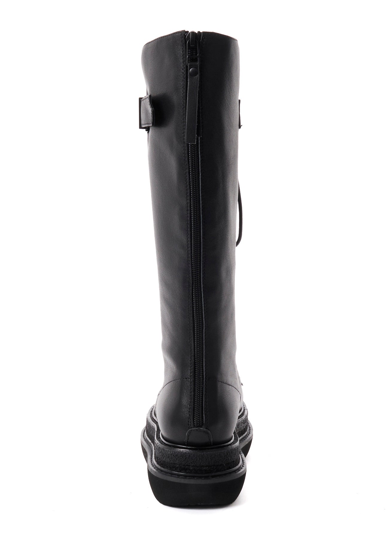 SOFT OIL LEATHER B LONG LACE UP BOOTS