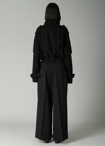 MELTON SHORT TRENCH JACKET