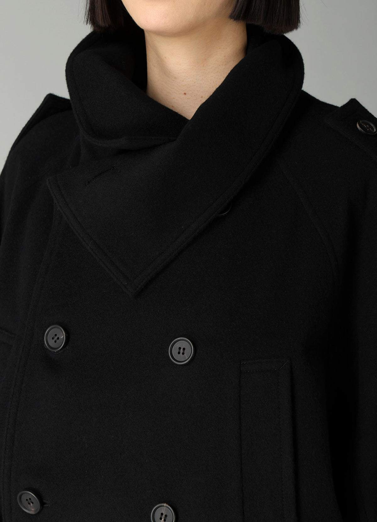 MELTON SHORT TRENCH JACKET