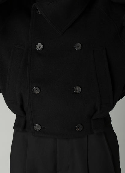 MELTON SHORT TRENCH JACKET