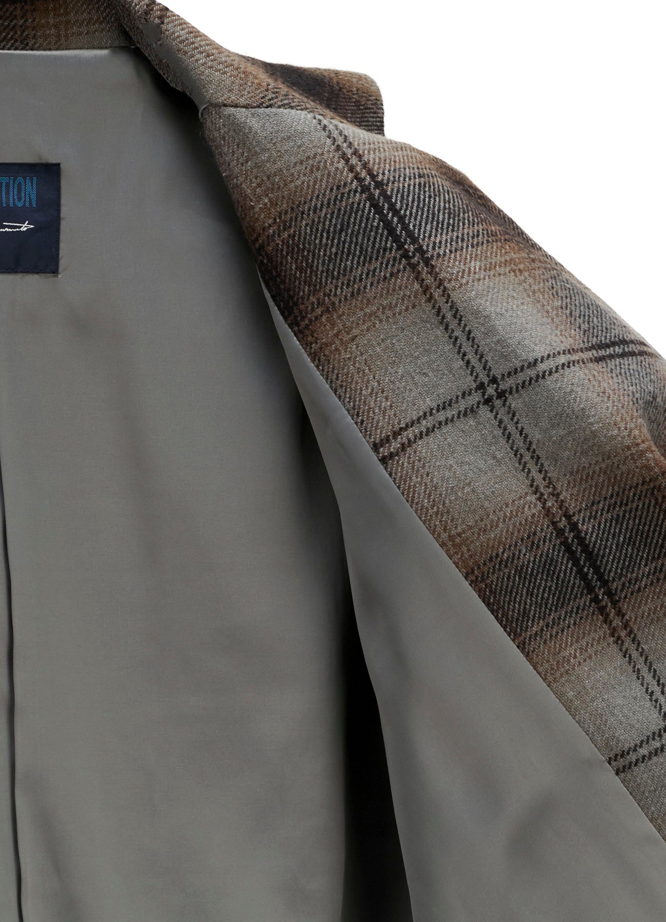 BRUSHED PLAID TOGGLE B DETAIL JACKET – THE SHOP YOHJI YAMAMOTO