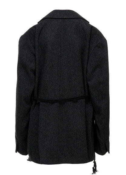CASHMERE MIXED BEAVER TOGGLE B DETAIL JACKET