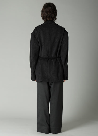 CASHMERE MIXED BEAVER TOGGLE B DETAIL JACKET