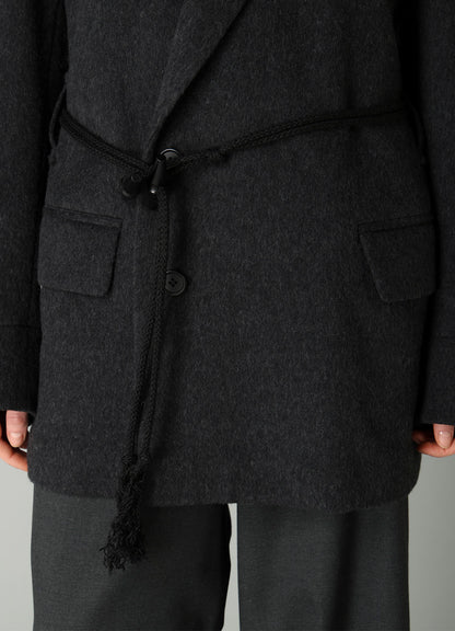 CASHMERE MIXED BEAVER TOGGLE B DETAIL JACKET