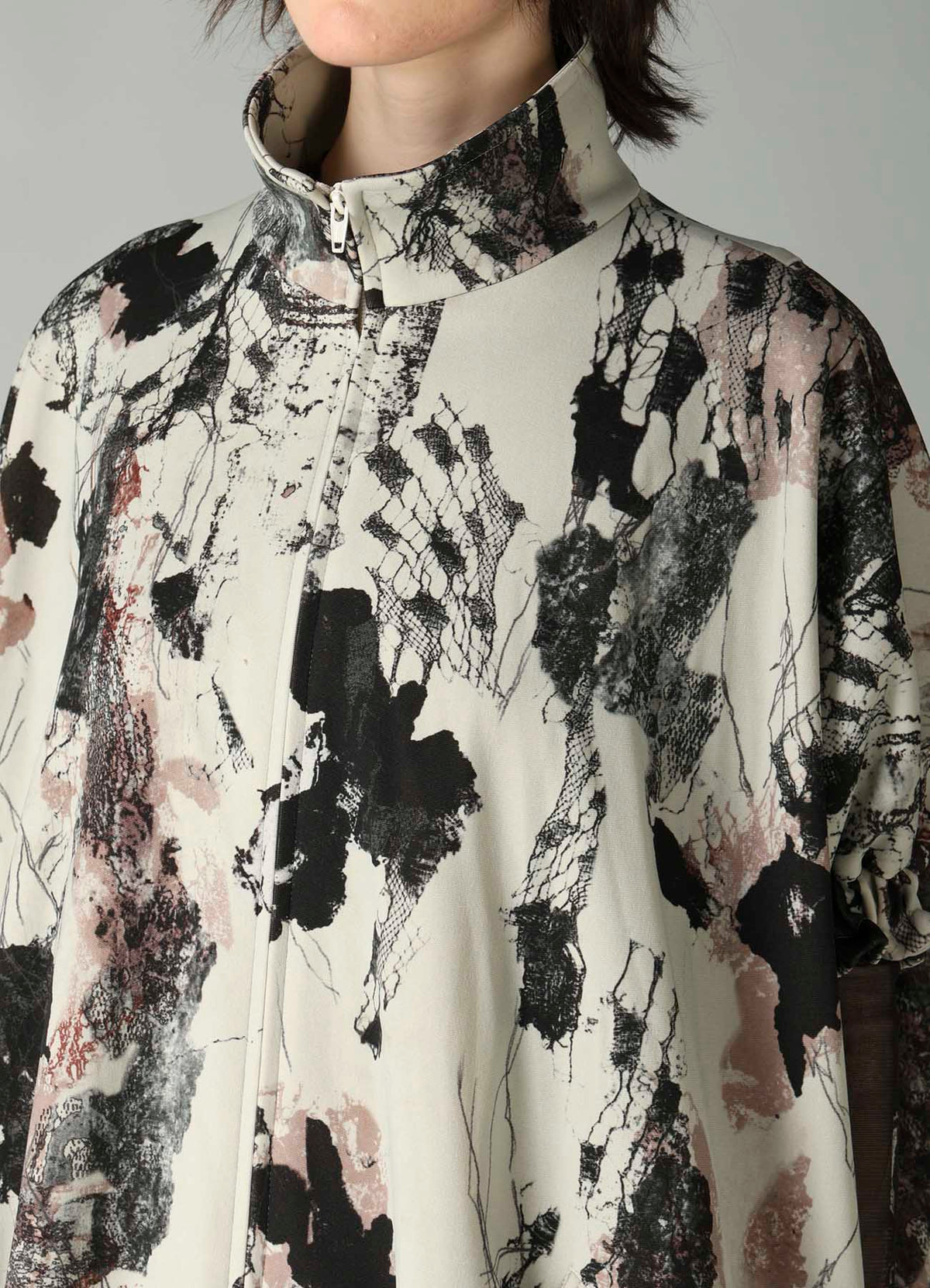 LACE FLOWER PT SHORT SLV BALLOON JACKET
