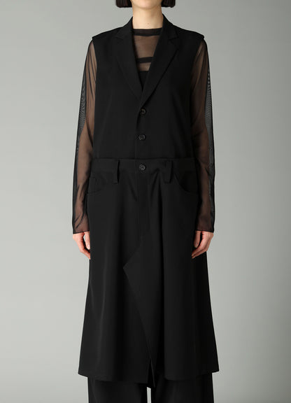 GABARDINE SKIRT COMBI LONG VEST