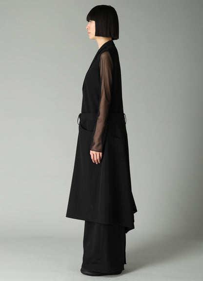 GABARDINE SKIRT COMBI LONG VEST