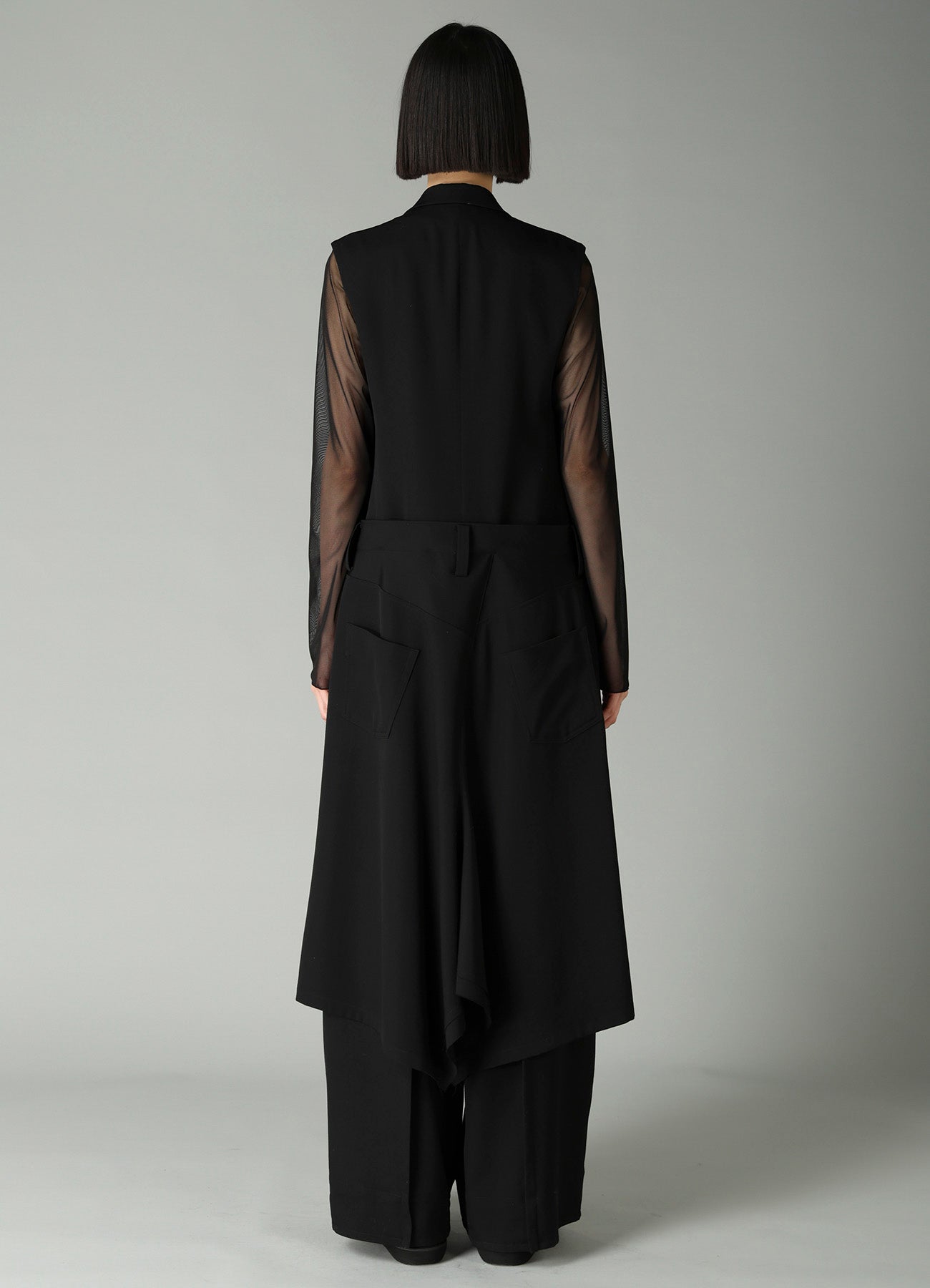 GABARDINE SKIRT COMBI LONG VEST