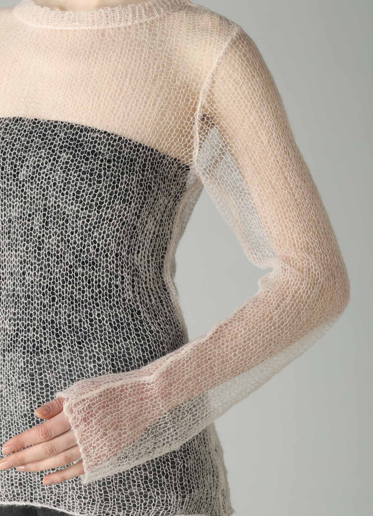 KID MOHAIR MIX CREWNECK LONG SLV SWEATER