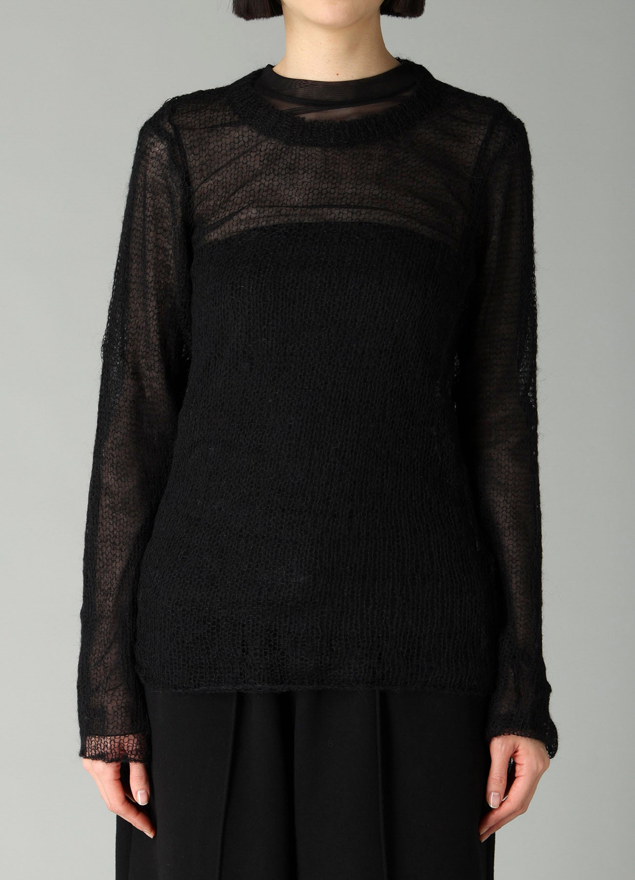 KID MOHAIR MIX CREWNECK LONG SLV SWEATER