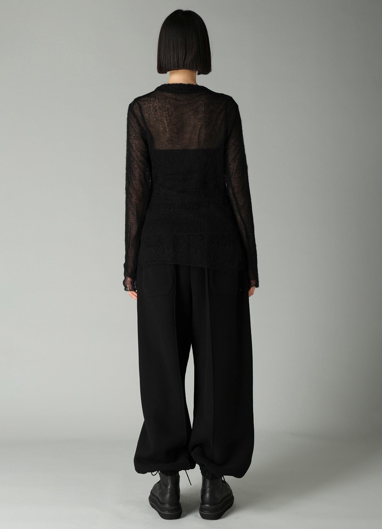 KID MOHAIR MIX CREWNECK LONG SLV SWEATER – THE SHOP YOHJI YAMAMOTO