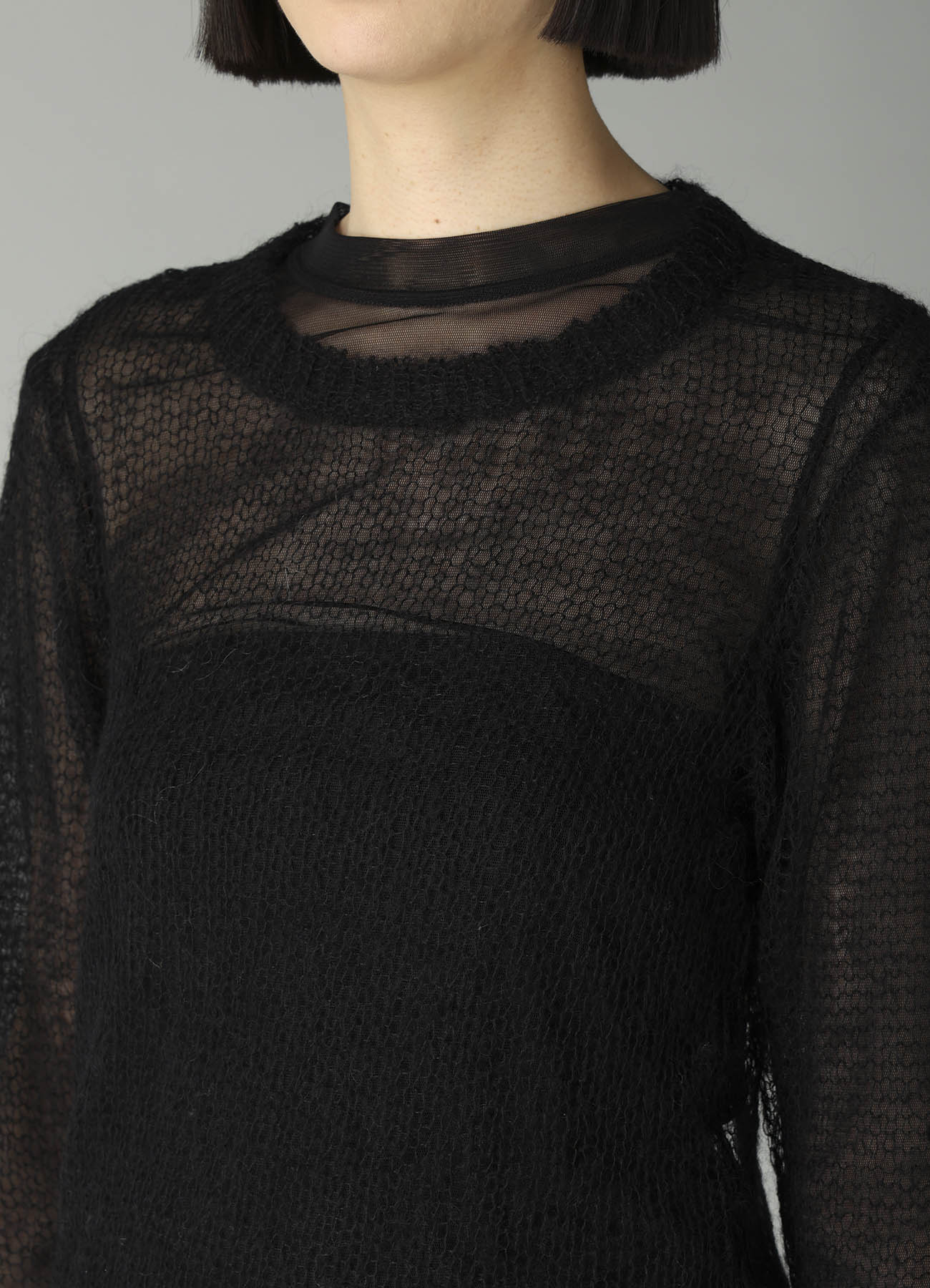 KID MOHAIR MIX CREWNECK LONG SLV SWEATER
