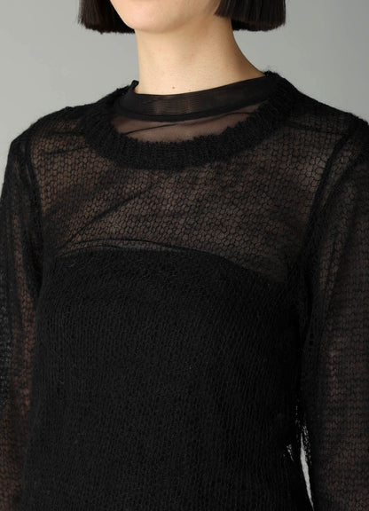 KID MOHAIR MIX CREWNECK LONG SLV SWEATER