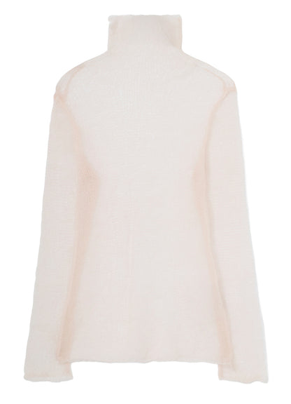 KID MOHAIR MIX HIGHNECK LONG SLV SWEATER