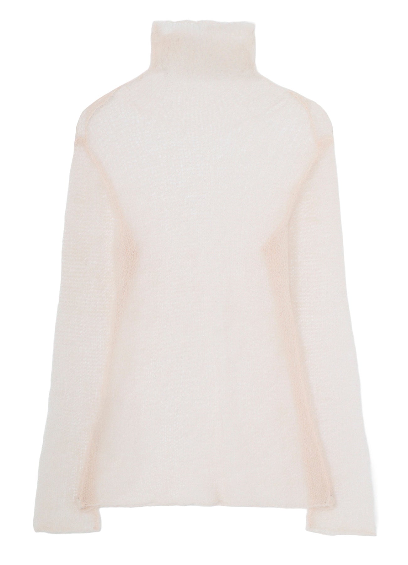 Y's PINK ヨウジヤマモト 背面ドレープ カットソー ホワイト KID MOHAIR MIX HIGHNECK LONG SLV SWEATER – THE SHOP YOHJI YAMAMOTO