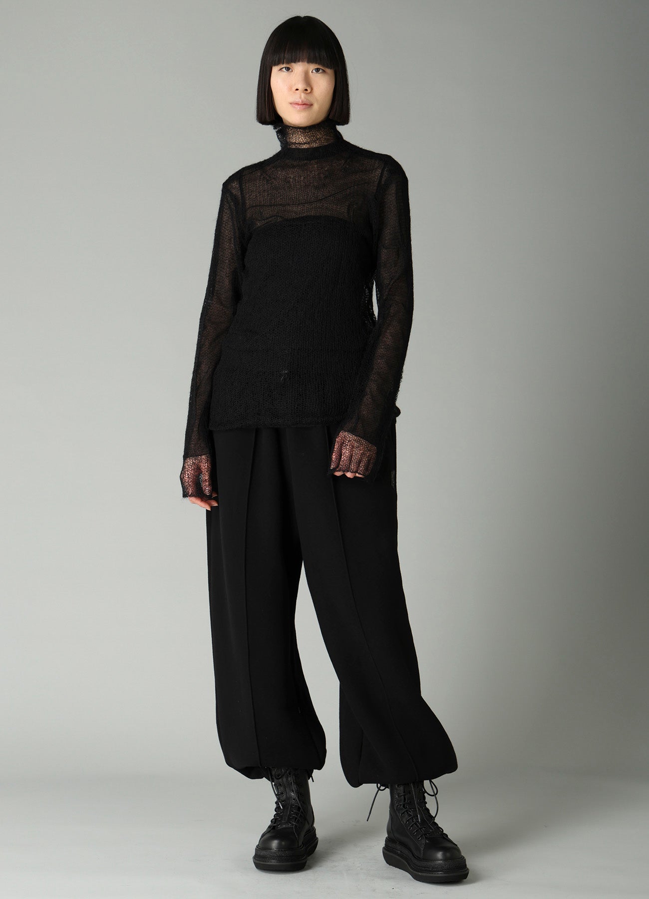 KID MOHAIR MIX HIGHNECK LONG SLV SWEATER