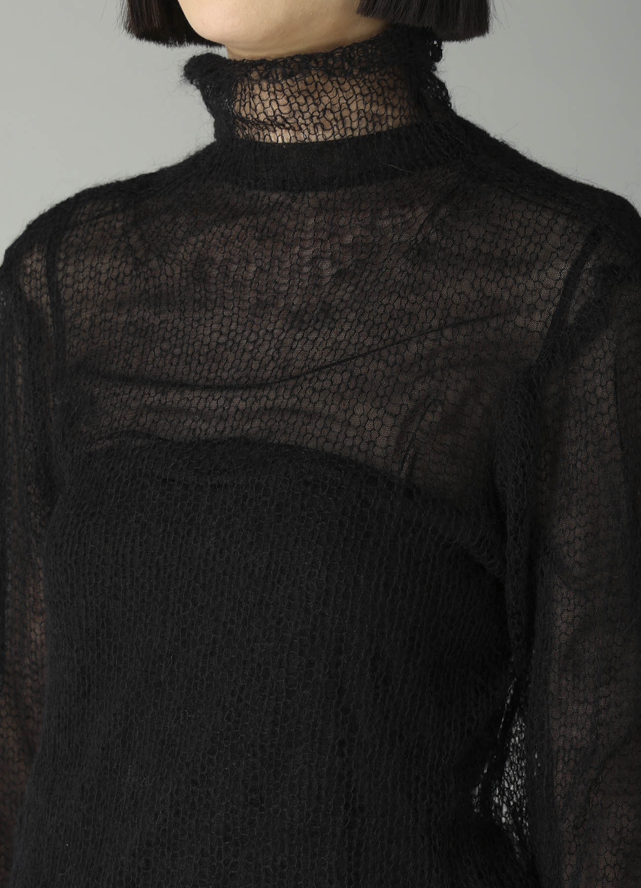 KID MOHAIR MIX HIGHNECK LONG SLV SWEATER