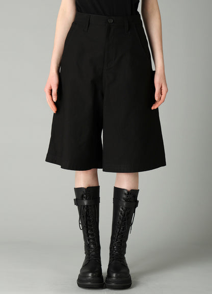 MILITARY BACKSIDE SATIN PAINTER SHORT PANTS