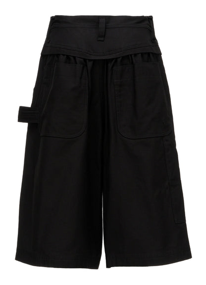 MILITARY BACKSIDE SATIN PAINTER SHORT PANTS