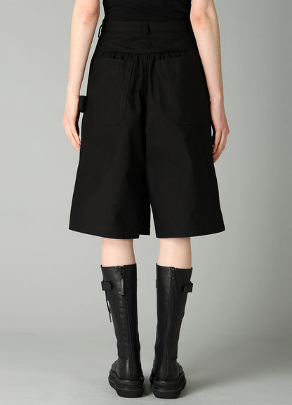 MILITARY BACKSIDE SATIN PAINTER SHORT PANTS