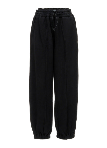 BRUSHED FRENCH TERRY DOUBLE WAIST SWEAT PANTS