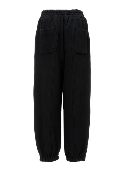 BRUSHED FRENCH TERRY DOUBLE WAIST SWEAT PANTS