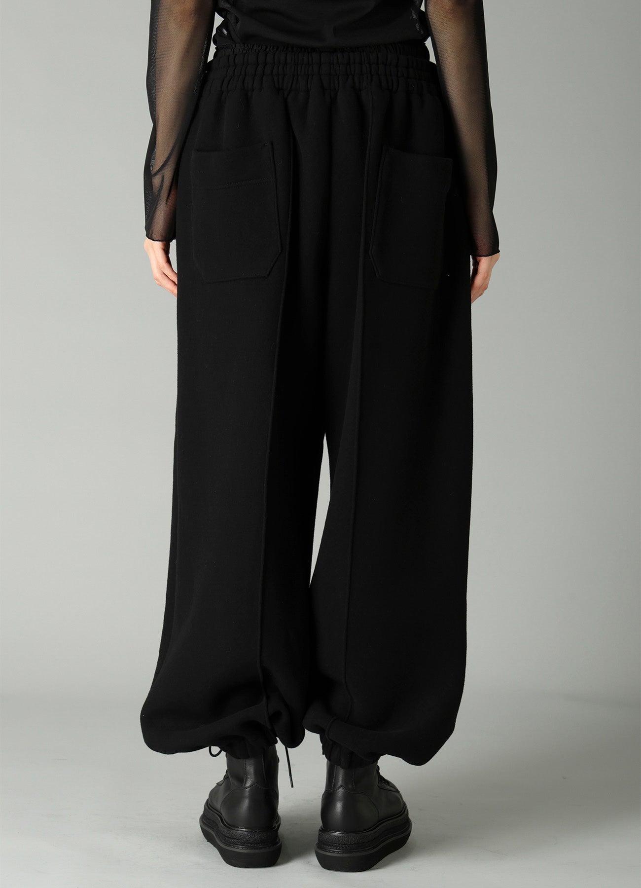 BRUSHED FRENCH TERRY DOUBLE WAIST SWEAT PANTS