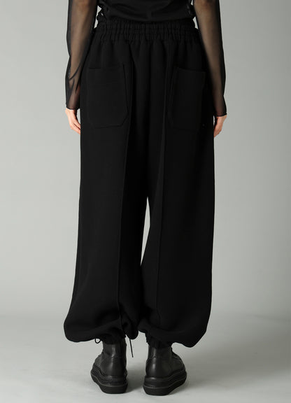 BRUSHED FRENCH TERRY DOUBLE WAIST SWEAT PANTS