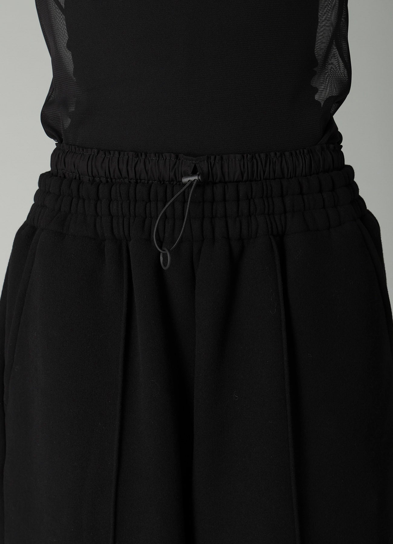 BRUSHED FRENCH TERRY DOUBLE WAIST SWEAT PANTS