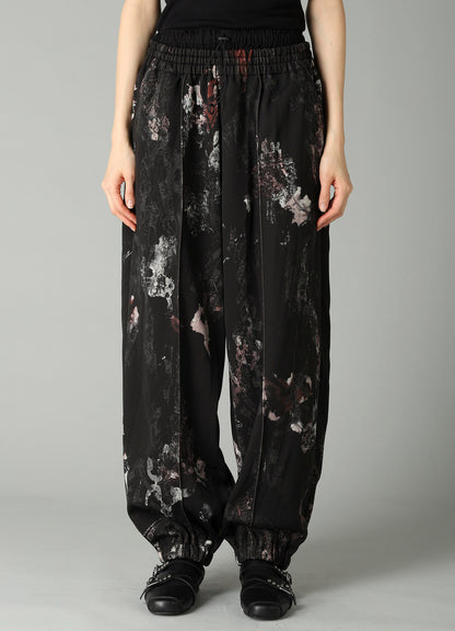 LACE FLOWER PT DOUBLE WAIST SWEAT PANTS