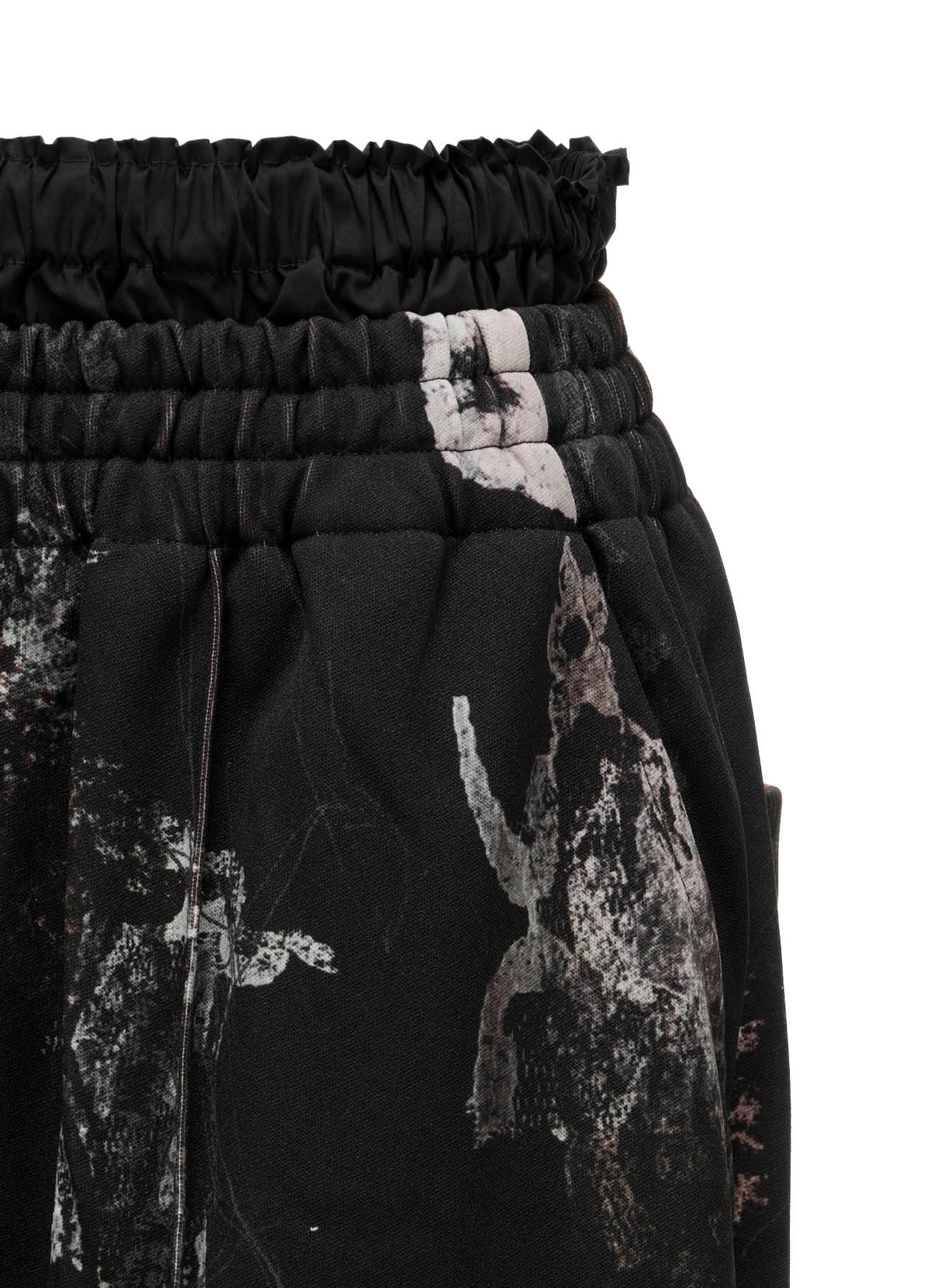 LACE FLOWER PT DOUBLE WAIST SWEAT PANTS