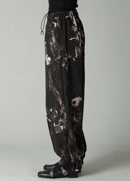 LACE FLOWER PT DOUBLE WAIST SWEAT PANTS