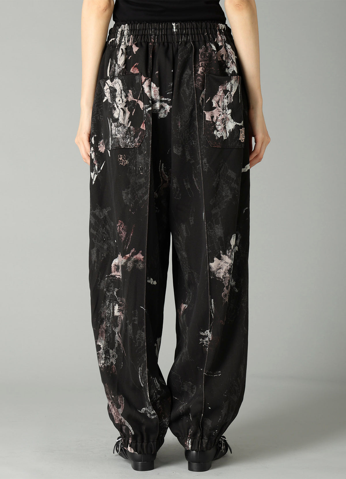 LACE FLOWER PT DOUBLE WAIST SWEAT PANTS
