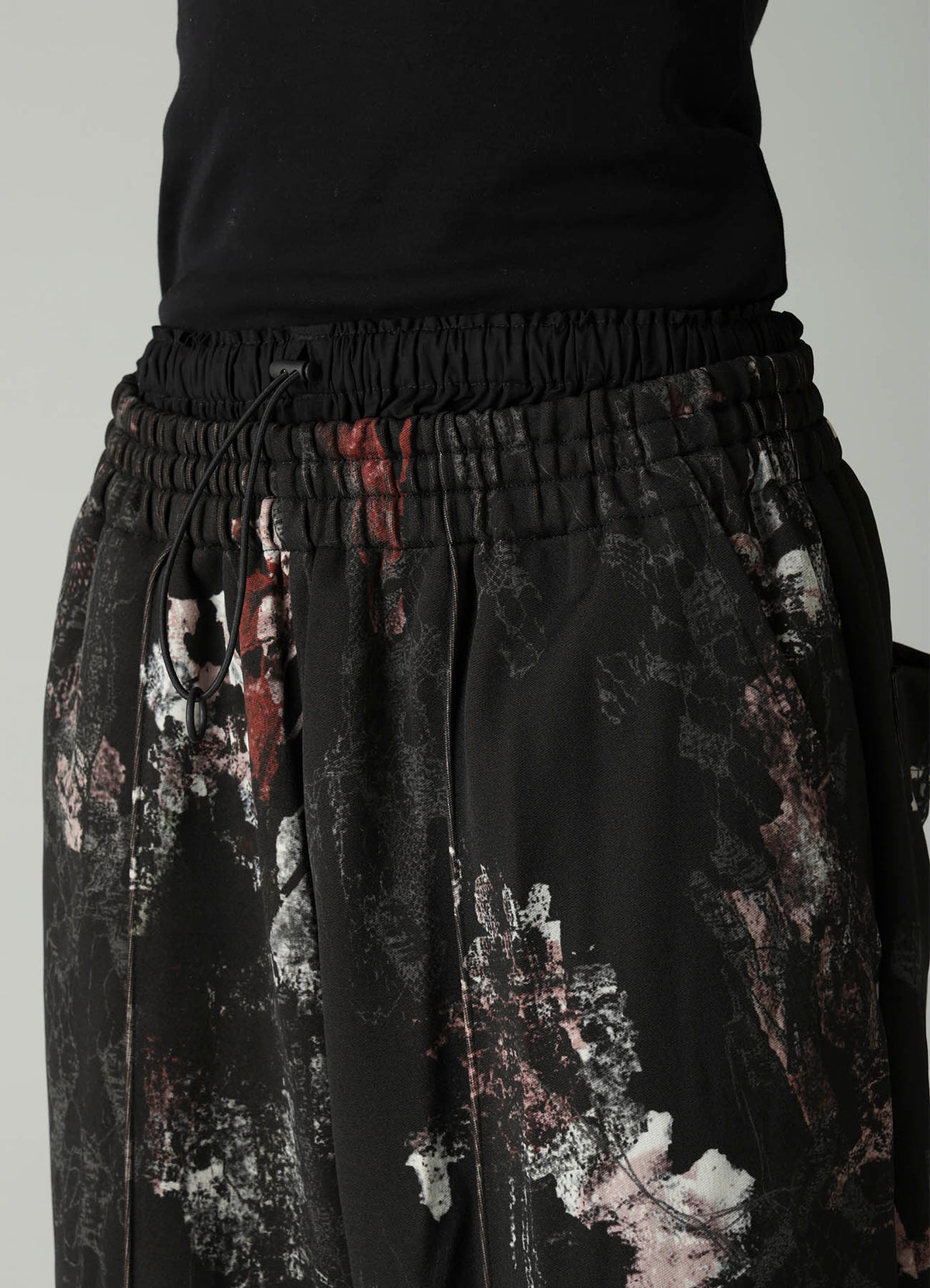 LACE FLOWER PT DOUBLE WAIST SWEAT PANTS