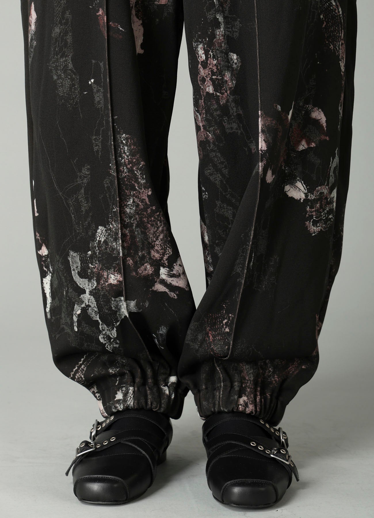 LACE FLOWER PT DOUBLE WAIST SWEAT PANTS