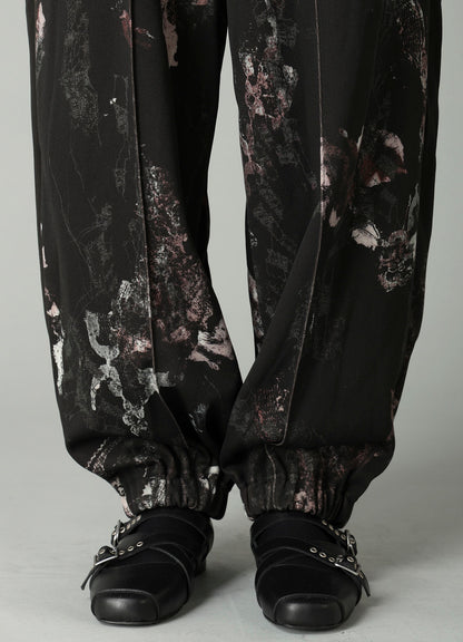 LACE FLOWER PT DOUBLE WAIST SWEAT PANTS