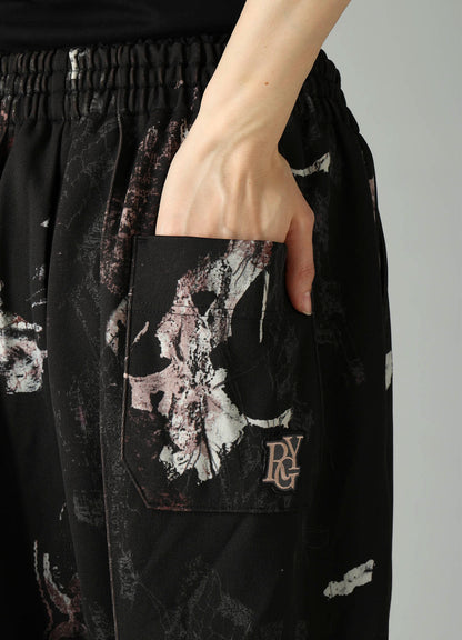 LACE FLOWER PT DOUBLE WAIST SWEAT PANTS