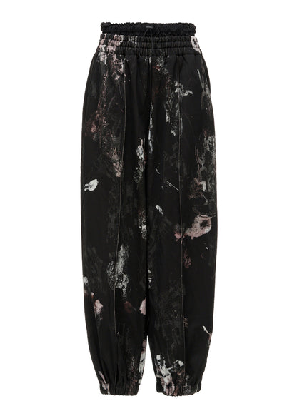 LACE FLOWER PT DOUBLE WAIST SWEAT PANTS