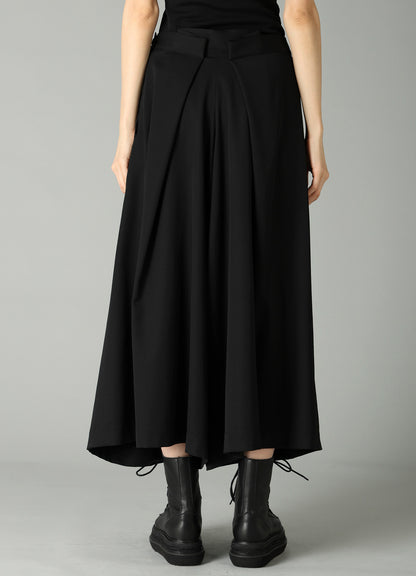 GABARDINE RANDOM TUCK DETAIL PANTS