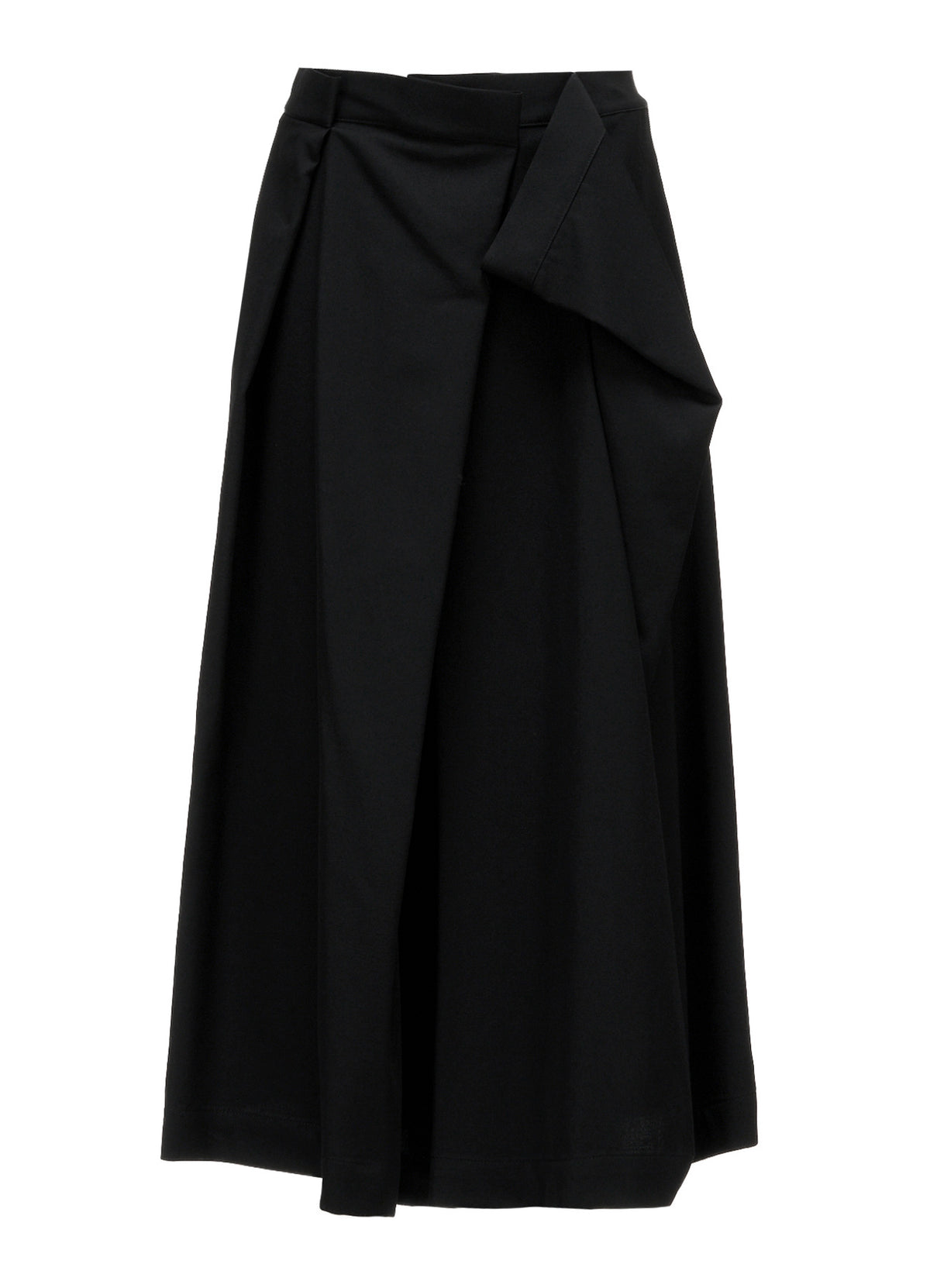 GABARDINE RANDOM TUCK DETAIL PANTS