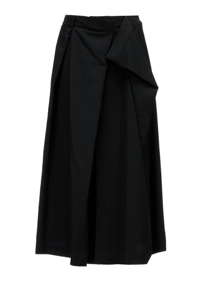 GABARDINE RANDOM TUCK DETAIL PANTS