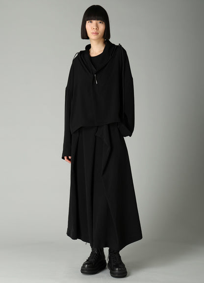 Ta/Pe CREPE DE CHINE RANDOM TUCK DETAIL PANTS