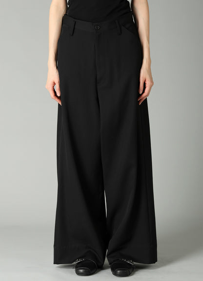 GABARDINE MAXI WIDE PANTS