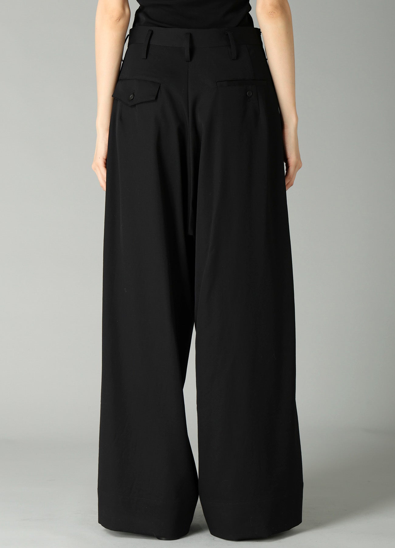 GABARDINE MAXI WIDE PANTS