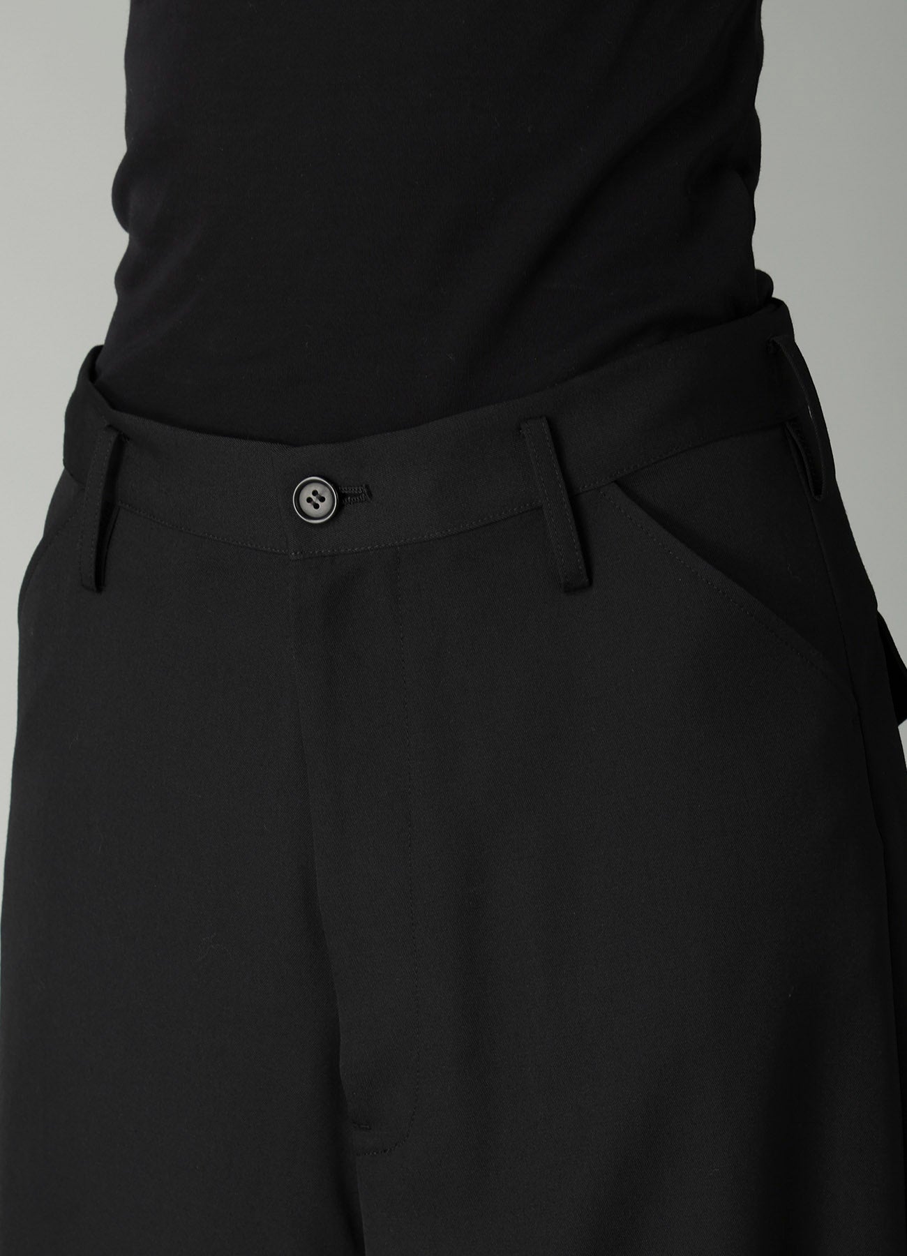 GABARDINE MAXI WIDE PANTS