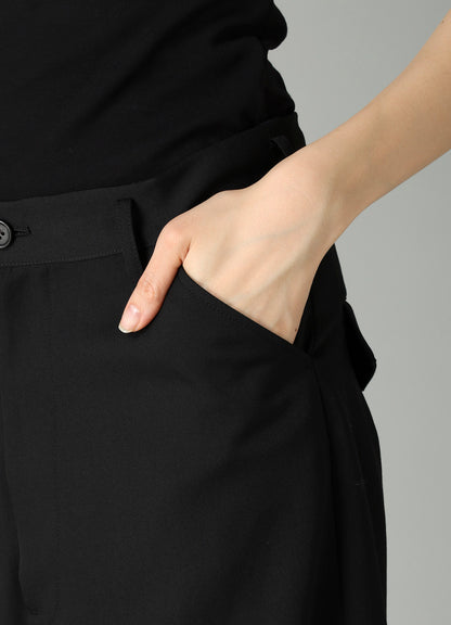 GABARDINE MAXI WIDE PANTS