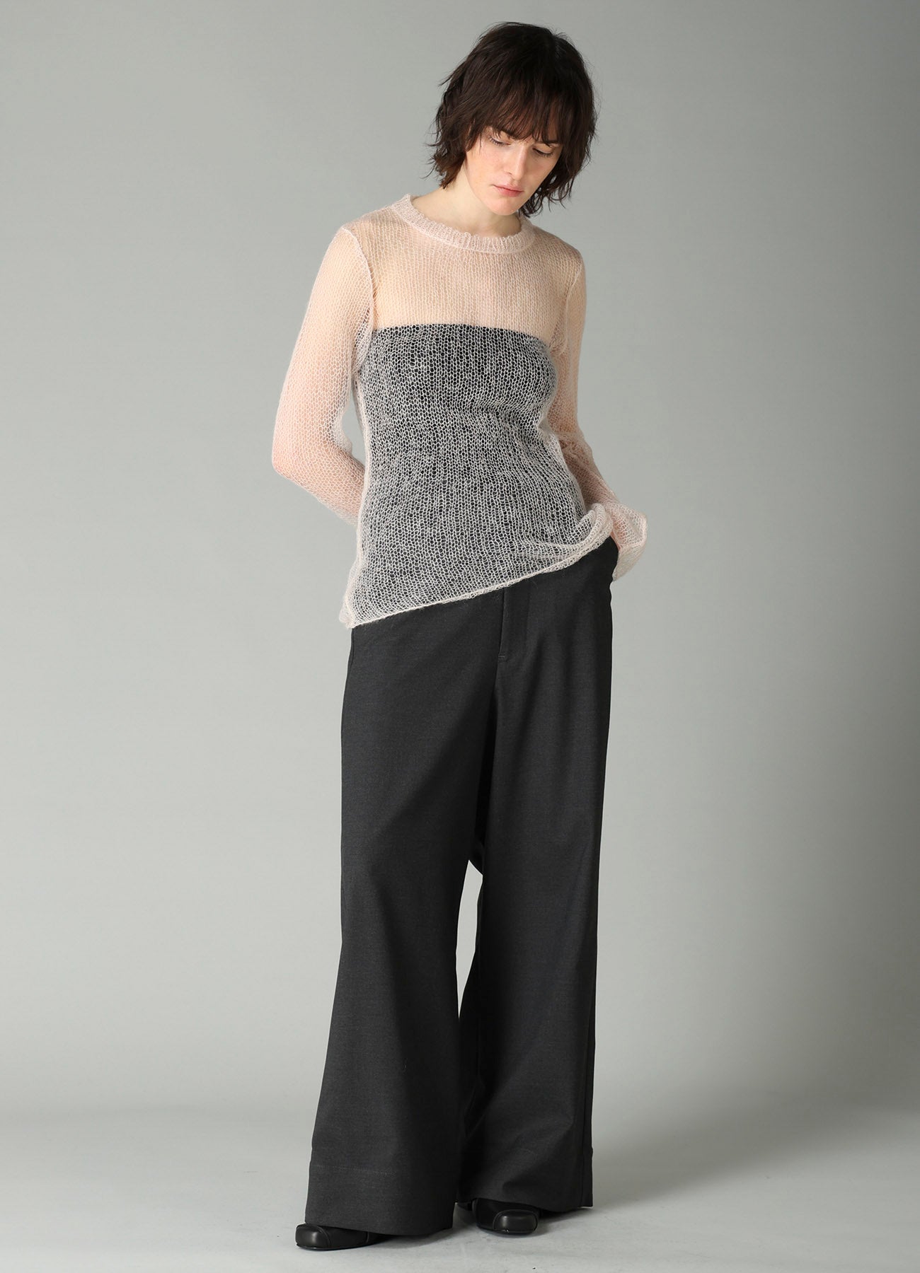E/Ry TWILL MAXI WIDE PANTS