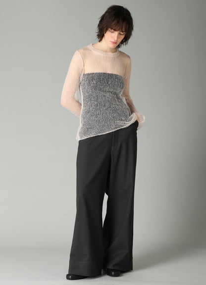 E/Ry TWILL MAXI WIDE PANTS